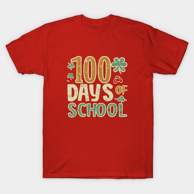 100 days of school gamers st patricks day's T-Shirt by YuriArt